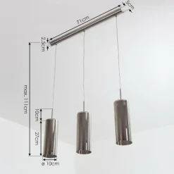 hofstein Suspension Vimodrone Nickel mat, 3 lumières