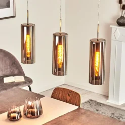 hofstein Suspension Vimodrone Nickel mat, 3 lumières