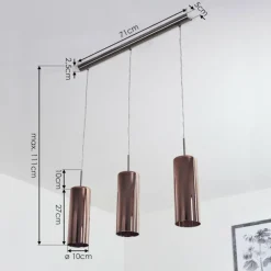 hofstein Suspension Vimodrone Nickel mat, 3 lumières