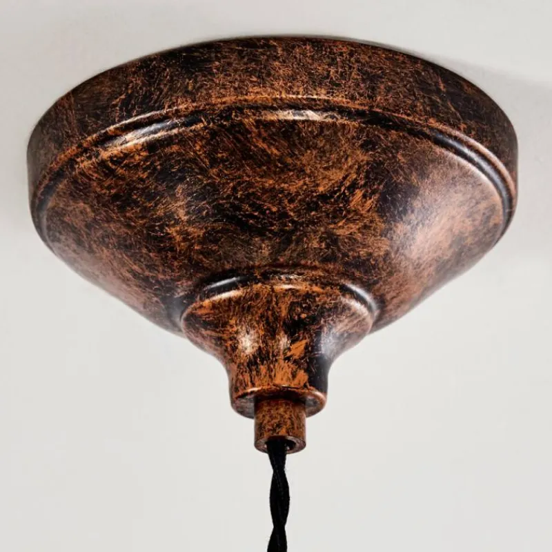 Lampes Vintages & Rétros-hofstein Suspension Vintage Lemone Brun, 1 lumière