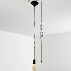 Lampes Vintages & Rétros-hofstein Suspension Vintage Lemone Noir, 1 lumière
