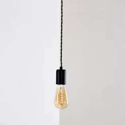 Lampes Vintages & Rétros-hofstein Suspension Vintage Lemone Noir, 1 lumière