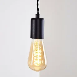 Lampes Vintages & Rétros-hofstein Suspension Vintage Lemone Noir, 1 lumière