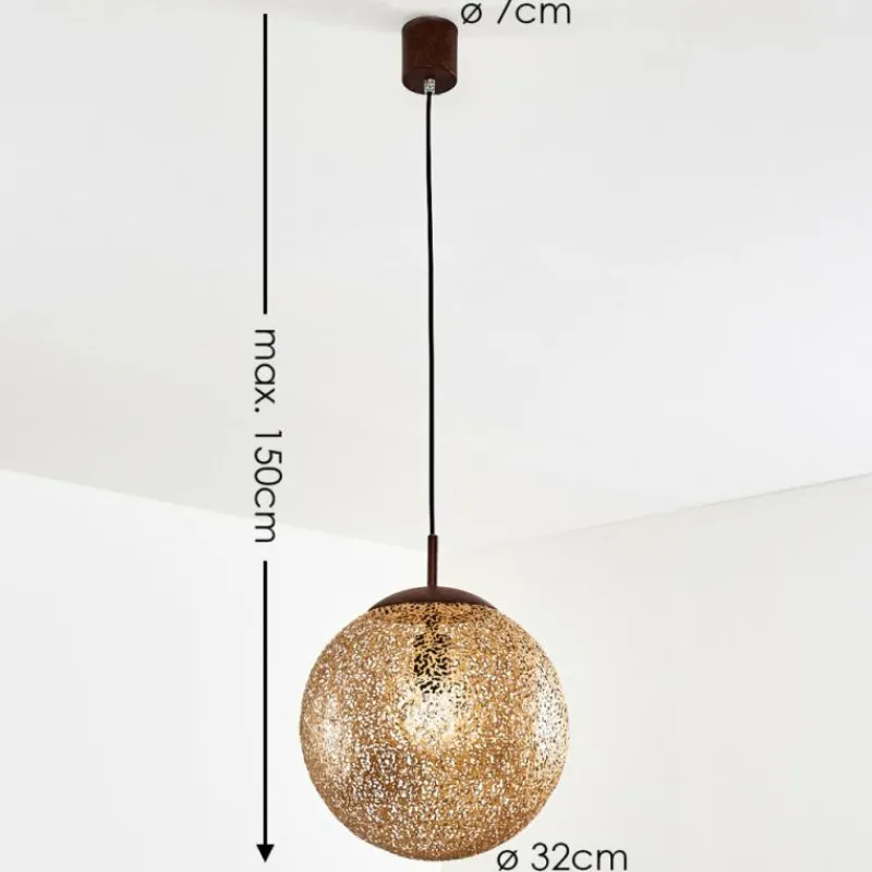 Lampes Dorées-hofstein Suspension Virga Rouille, 1 lumière