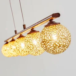 Lampes Dorées-hofstein Suspension Virga Rouille, 5 lumières