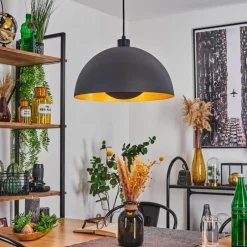 Lampes Dorées-hofstein Suspension Vivian Noir, 1 lumière