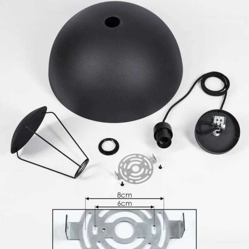 Lampes Dorées-hofstein Suspension Vivian Noir, 1 lumière