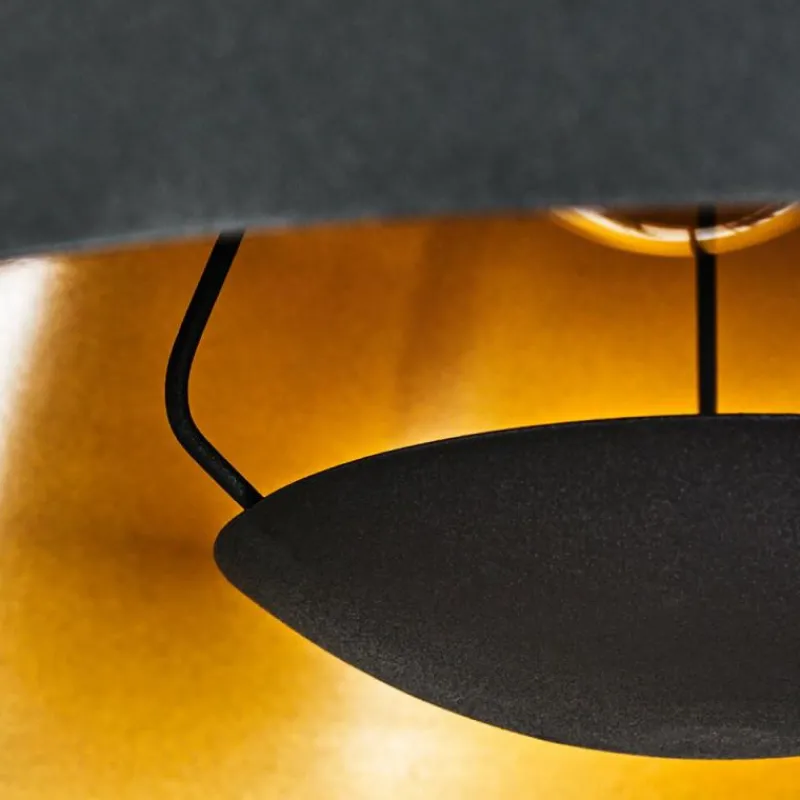 Lampes Dorées-hofstein Suspension Vivian Noir, 1 lumière