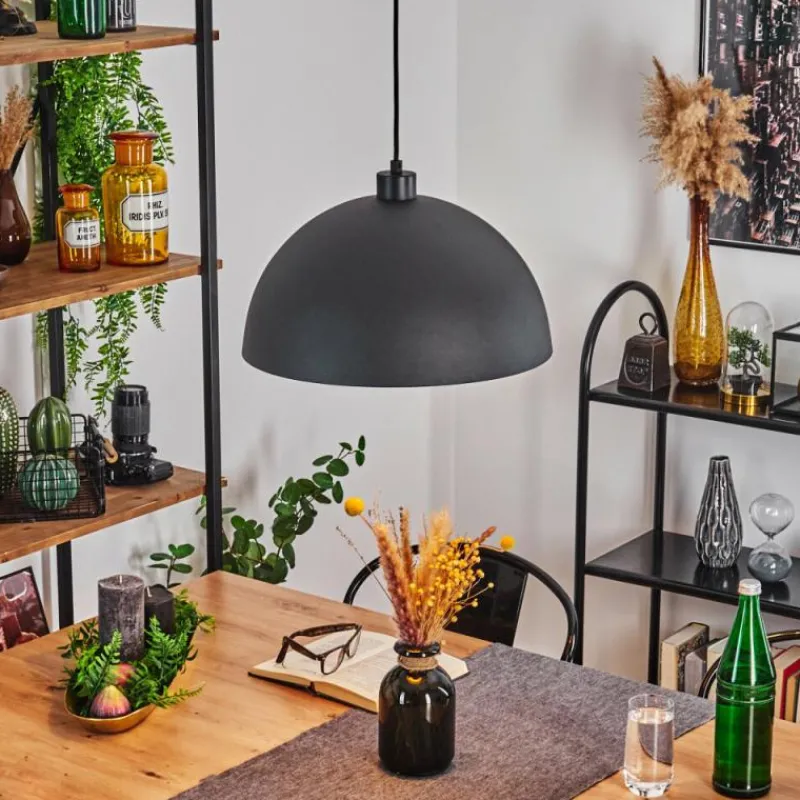 Lampes Dorées-hofstein Suspension Vivian Noir, 1 lumière