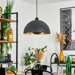 Lampes Dorées-hofstein Suspension Vivian Noir, 1 lumière