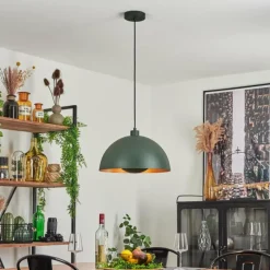 Lampes Dorées-hofstein Suspension Vivian Vert, 1 lumière