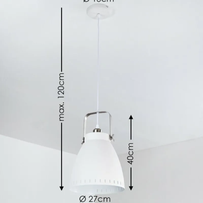 Lampes Industrielles-hofstein Suspension Vlissingen Blanc, 1 lumière