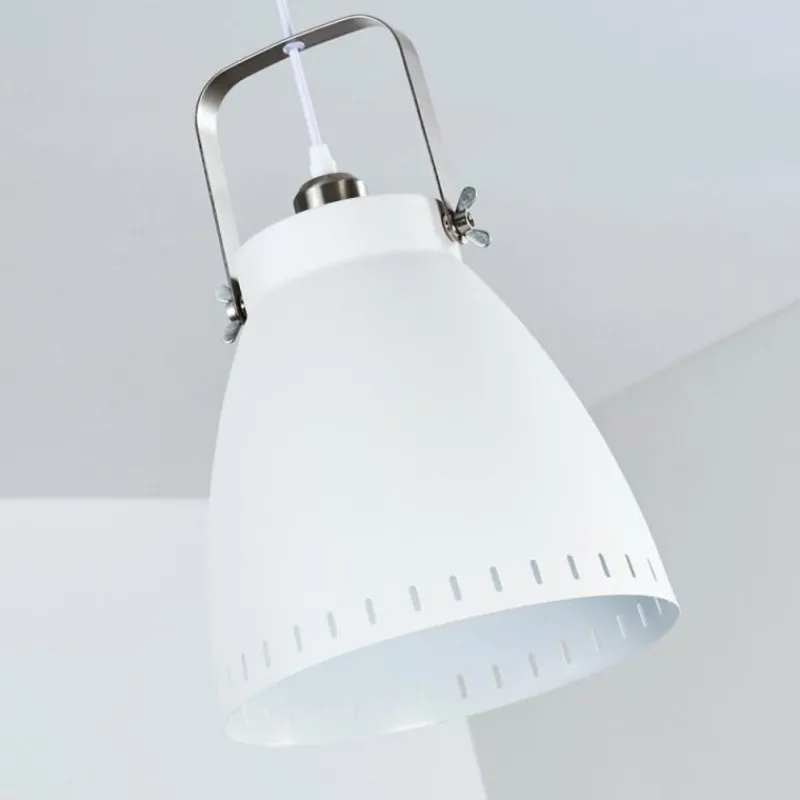 Lampes Industrielles-hofstein Suspension Vlissingen Blanc, 1 lumière