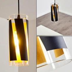 hofstein Suspension Vänersborg Noir, 1 lumière