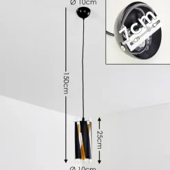 hofstein Suspension Vänersborg Noir, 1 lumière