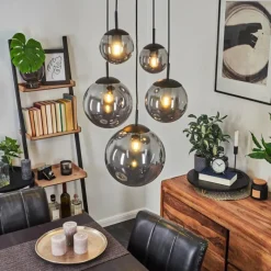 hofstein Suspension Voluntad Noir, 5 lumières