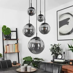 hofstein Suspension Voluntad Noir, 5 lumières