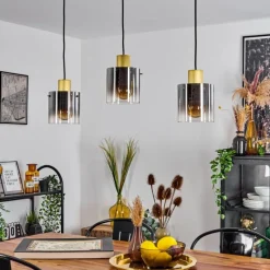 Lampes Dorées-hofstein Suspension Vuoltu Or, 3 lumières