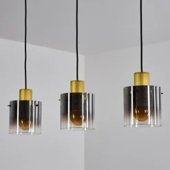 Lampes Dorées-hofstein Suspension Vuoltu Or, 3 lumières