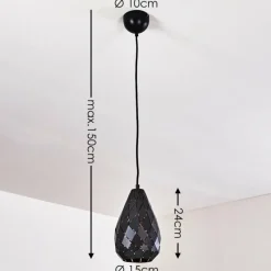 hofstein Suspension Wallis Anthracite, Rouille, 1 lumière