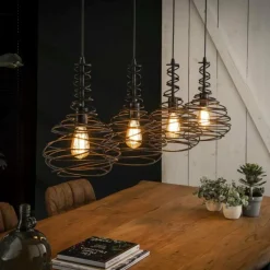 Lampes Industrielles-hofstein Suspension Walterswald Noir, 4 lumières