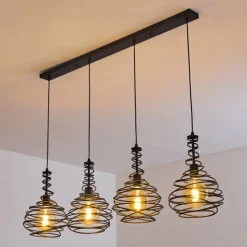 Lampes Industrielles-hofstein Suspension Walterswald Noir, 4 lumières