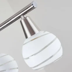 hofstein Suspension Warga LED Nickel mat, 4 lumières