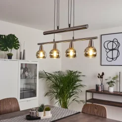 hofstein Suspension Warga LED Nickel mat, 4 lumières