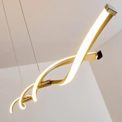 hofstein Suspension Wellington LED Acier inoxydable, 2 lumières* Éclairage Led