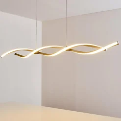 hofstein Suspension Wellington LED Acier inoxydable, 2 lumières* Éclairage Led