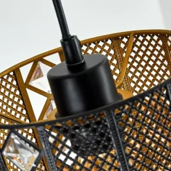 Lampes Vintages & Rétros-hofstein Suspension Westlake Noir, 4 lumières