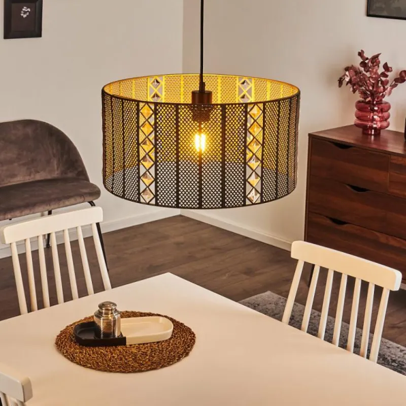 Lampes Dorées-hofstein Suspension Westlake Noir, 1 lumière