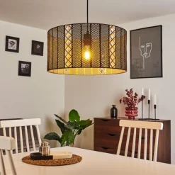 Lampes Dorées-hofstein Suspension Westlake Noir, 1 lumière