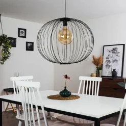 hofstein Suspension Wharua Noir, 1 lumière* Suspensions