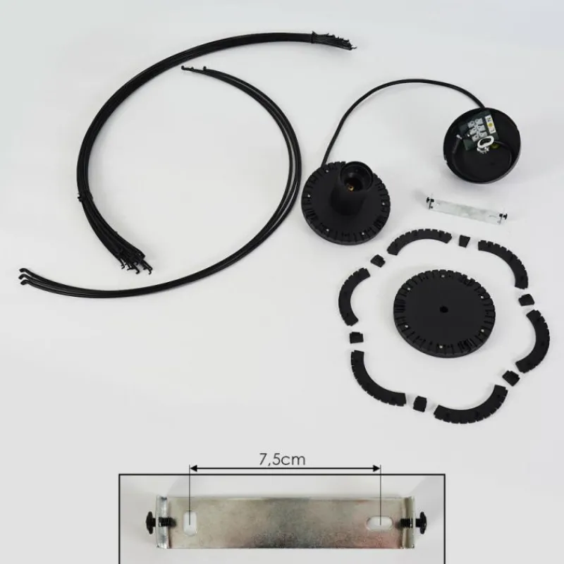 hofstein Suspension Wharua Noir, 1 lumière* Suspensions