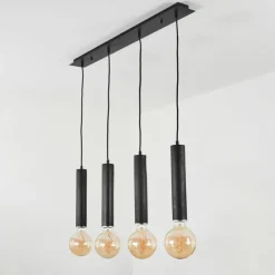 Luminaires Scandinaves-hofstein Suspension Wheelwright Noir, 4 lumières
