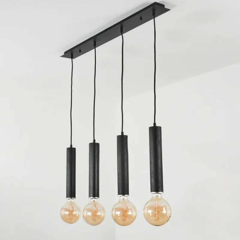 Luminaires Scandinaves-hofstein Suspension Wheelwright Noir, 4 lumières