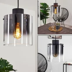 hofstein Suspension Wichita Fumée, Noir, 1 lumière