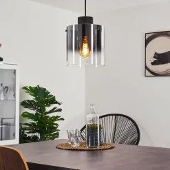 hofstein Suspension Wichita Fumée, Noir, 1 lumière