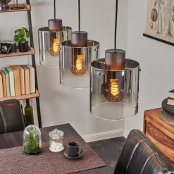 hofstein Suspension Wichita Noir, 3 lumières