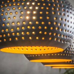 Lampes Industrielles-hofstein Suspension Wildervanksterdallen Brun, Noir, 4 lumières