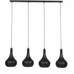 Lampes Industrielles-hofstein Suspension Wildervanksterdallen Brun, Noir, 4 lumières