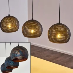 Luminaires Orientaux-hofstein Suspension Wildervanksterdallen Noir, 3 lumières