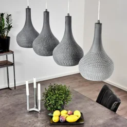 Luminaires Scandinaves-hofstein Suspension Wildervanksterdallen Gris, 4 lumières