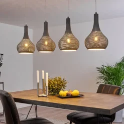 Luminaires Scandinaves-hofstein Suspension Wildervanksterdallen Gris, 4 lumières