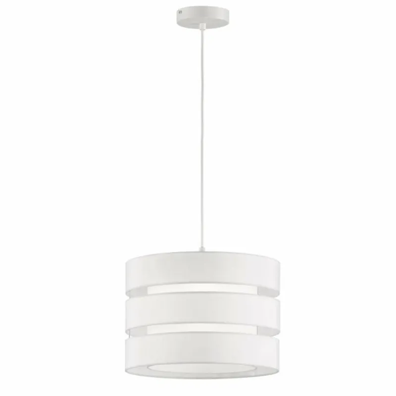 Lampes En Tissu-Luminaires Wofi Suspension Wofi BELLE Blanc, 1 lumière