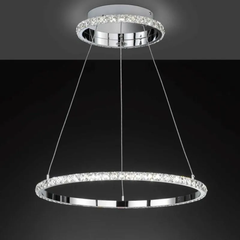 Luminaires Wofi Suspension Wofi-Leuchten HARLEY LED Chrome, 1 lumière* Suspensions