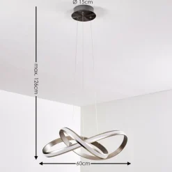 hofstein Suspension Woyens LED Acier brossé, 1 lumière