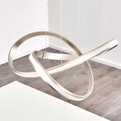 hofstein Suspension Woyens LED Acier brossé, 1 lumière