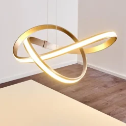 hofstein Suspension Woyens LED Acier brossé, 1 lumière